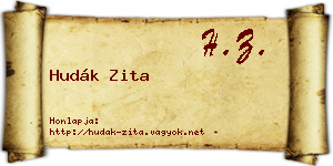 Hudák Zita névjegykártya